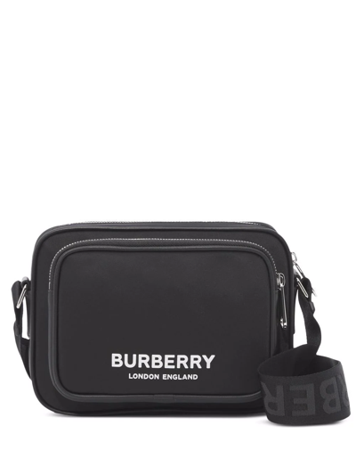 Shop Burberry Logo-print Shoulder Bag In Schwarz