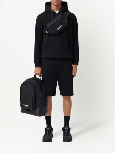 Burberry Sonny Belt Bag In Nylon With Logo Print In Schwarz