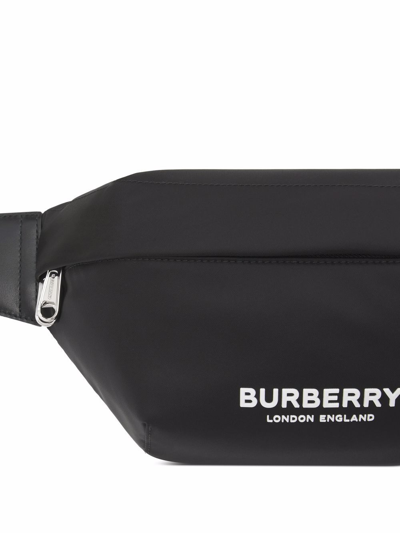 Burberry Sonny Belt Bag In Nylon With Logo Print In Schwarz