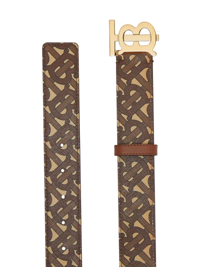 Shop Burberry Monogram-pattern Belt In Braun