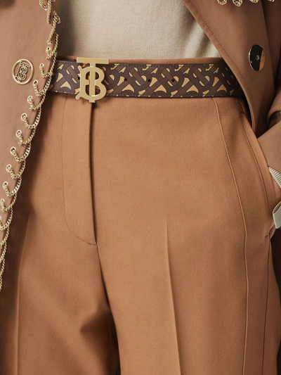 Shop Burberry Monogram-pattern Belt In Braun