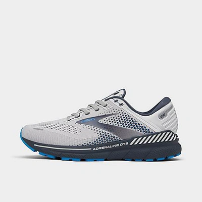 Shop Brooks Men's Adrenaline Gts 22 Running Shoes In Oyster/india Ink/blue