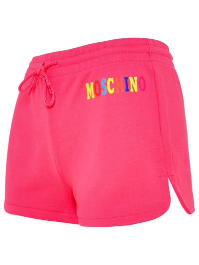 Shop Moschino Fuchsia Cotton Shorts In Pink