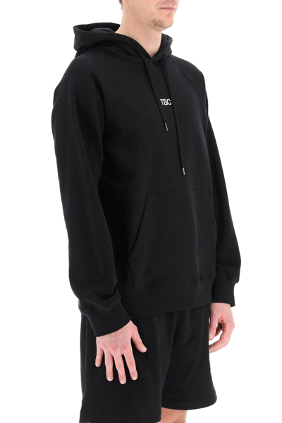 14 Bros Logo Embroidery Hoodie In Black