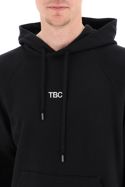 14 Bros Logo Embroidery Hoodie In Black