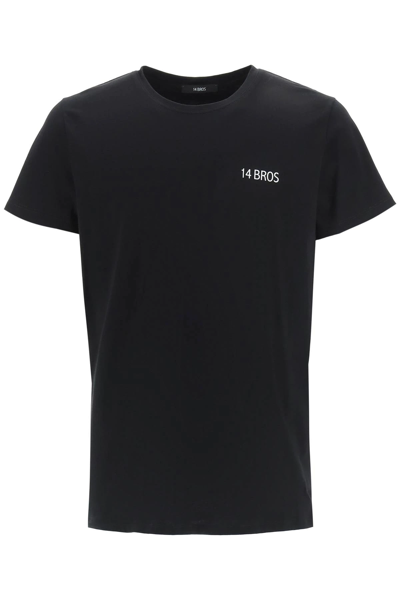 Shop 14 Bros Boo Logo Print T-shirt In Black