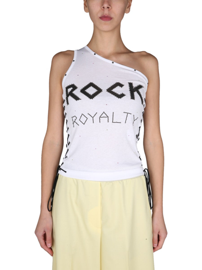 Shop Stella Mccartney "rock Royalty" T-shirt In White
