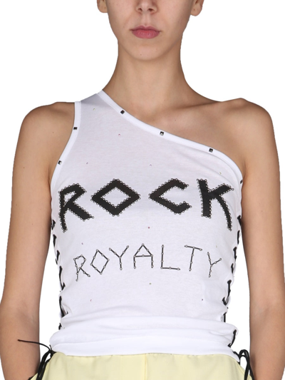 Shop Stella Mccartney "rock Royalty" T-shirt In White