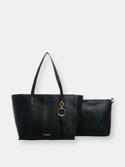 Nine West Women s Ring Leader Nappa Tote In Black ModeSens