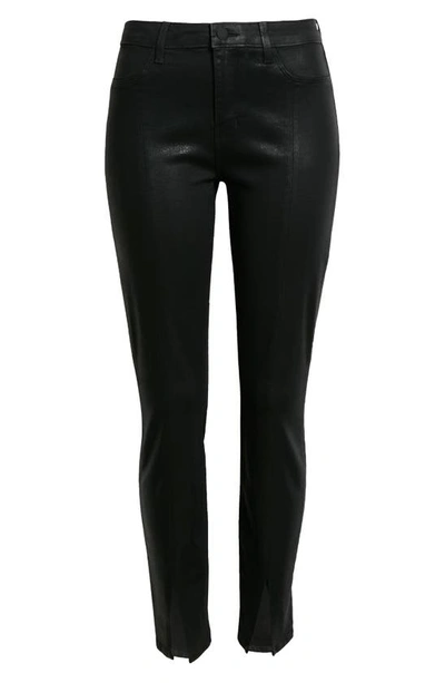 Shop L Agence Lagence Jyothi High Rise Skinny Jeans In Noir Coated