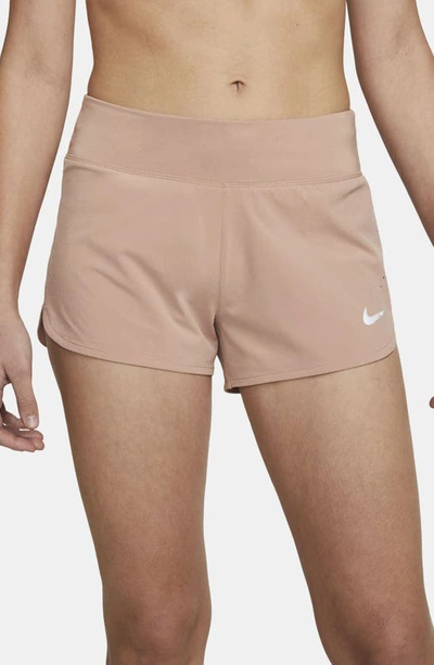 Shop Nike Eclipse High Waist Running Shorts In Rose Whisper