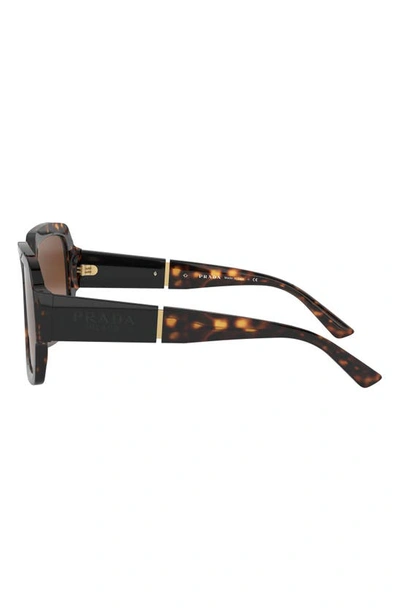 Shop Prada 55mm Gradient Square Sunglasses In Havana/ Brown Gradient