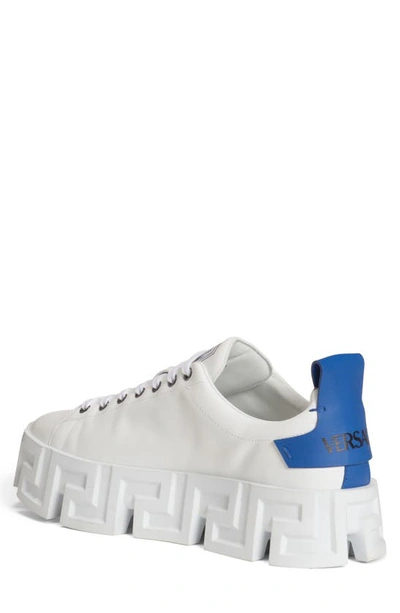 Shop Versace Greca Labyrinth Sneaker In White Sapphire White