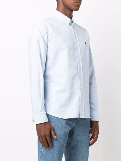 Shop Ami Alexandre Mattiussi Ami De Coeur Button-down Shirt In Blue