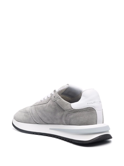 Philippe Model Tropez 2.1 Washed Suede Sneakers In Grey