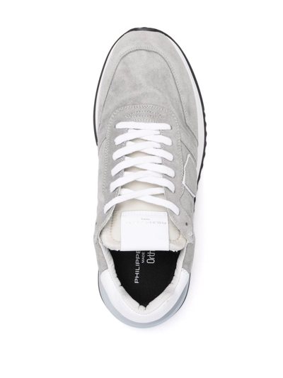 Philippe Model Tropez 2.1 Washed Suede Sneakers In Grey