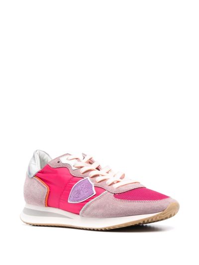 Shop Philippe Model Paris Tropez Low-top Leather Sneakers In Pink