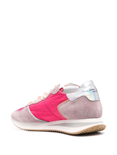Shop Philippe Model Paris Tropez Low-top Leather Sneakers In Pink