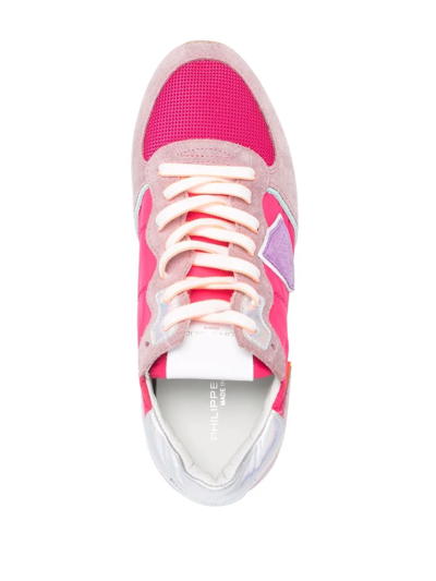 Shop Philippe Model Paris Tropez Low-top Leather Sneakers In Pink