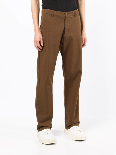 Shop Ymc You Must Create Padre Straight-leg Trousers In Brown
