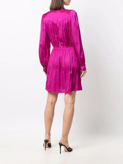 Shop Zadig & Voltaire Remember Mini Wrap Dress In Pink