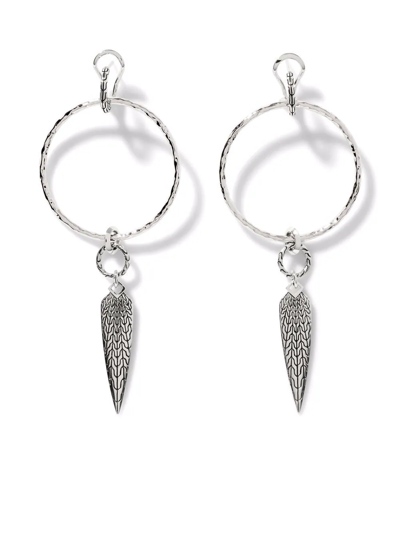 Shop John Hardy Radial Drop Earrings In Silver
