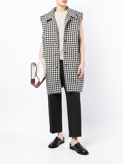 Onefifteen X Anowhereman Geometric-print Gilet In Black