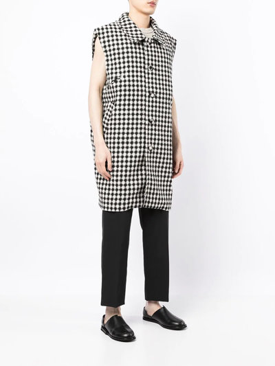 Onefifteen X Anowhereman Geometric-print Gilet In Black