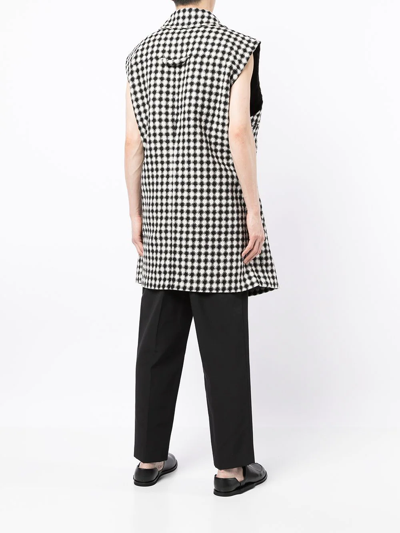 Onefifteen X Anowhereman Geometric-print Gilet In Black
