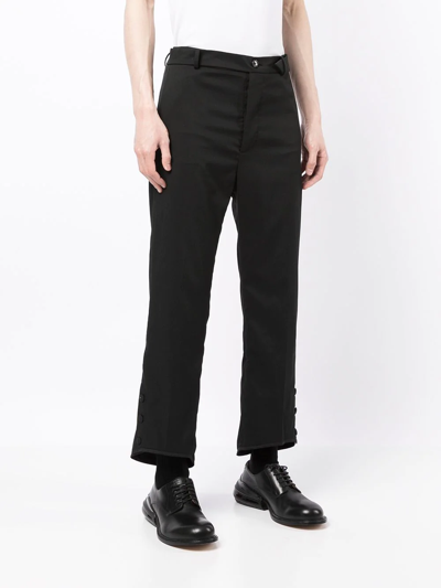 Shop Onefifteen X Anowhereman Cropped-leg Trousers In Black