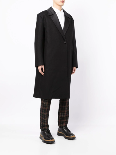 Shop Onefifteen X Anowhereman Button-fastening Coat In Black