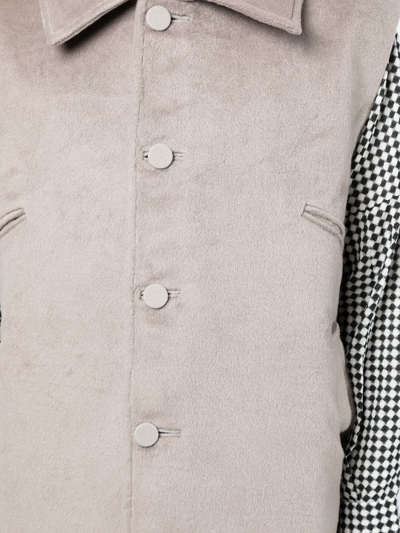 Onefifteen X Anowhereman Vest Coat In Brown