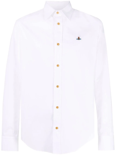 Shop Vivienne Westwood Slim Organic Cotton Shirt In White