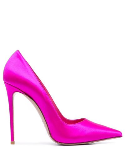 Shop Le Silla Eva Leather Pumps In Pink