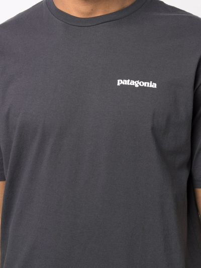 Shop Patagonia Chest Logo-print T-shirt In Grey