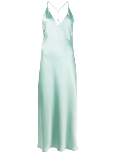 Shop Blanca Vita V-neck Strappy Dress In Green