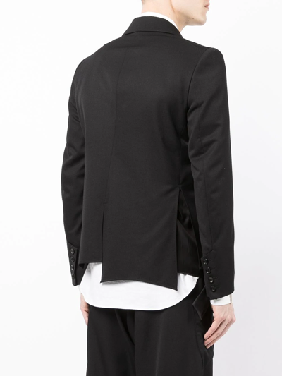 Shop Sulvam Asymmetric Single-breasted Blazer In Black