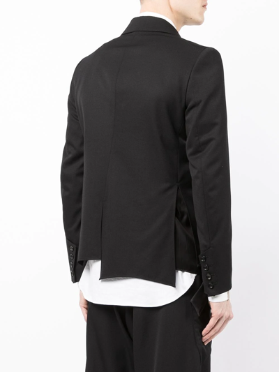 Sulvam Asymmetric Single-breasted Blazer In Black