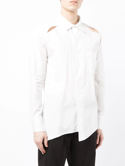 Sulvam Cut Out-detail Tailored Shirt In White