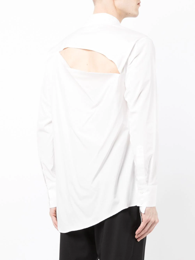 Sulvam Cut Out-detail Tailored Shirt In White