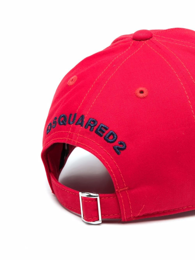 Shop Dsquared2 Slogan-print Cap In Red