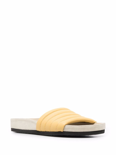 Shop Isabel Marant Shellea Padded Slides In Yellow