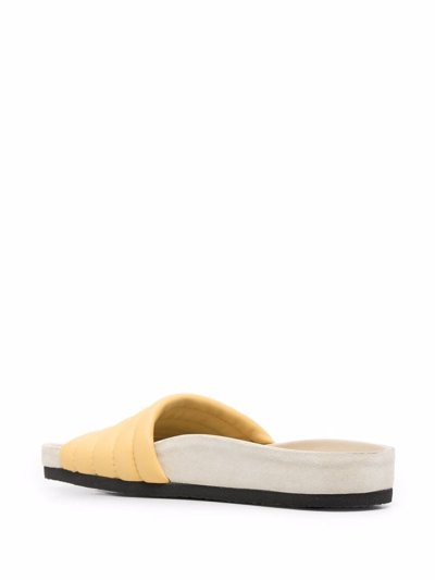 Shop Isabel Marant Shellea Padded Slides In Yellow