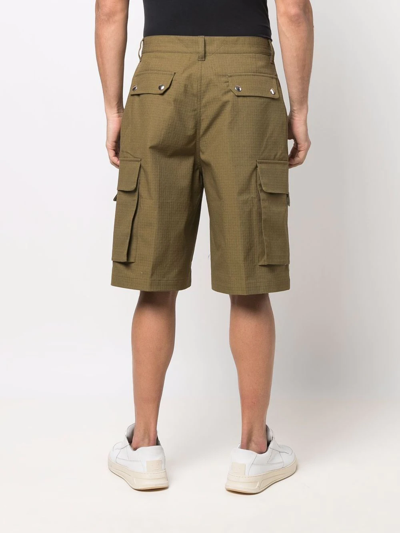 Shop Kenzo Mesh-texture Cargo Trousers In Green