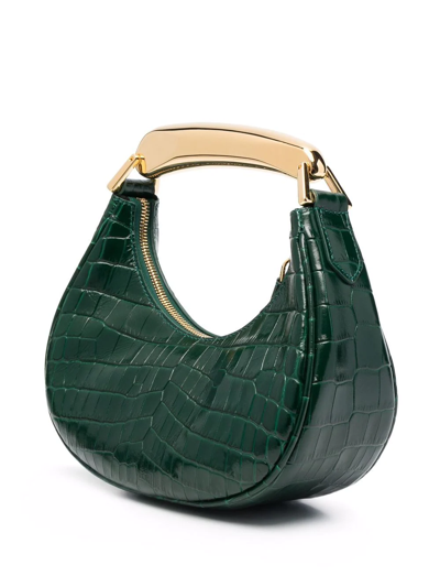 Tom Ford Mini Bianca Crocodile-embossed Shoulder Bag In Green