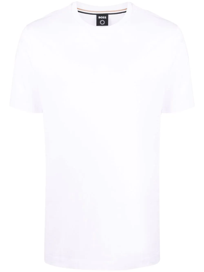 Shop Hugo Boss Short-sleeve Cotton T-shirt In White