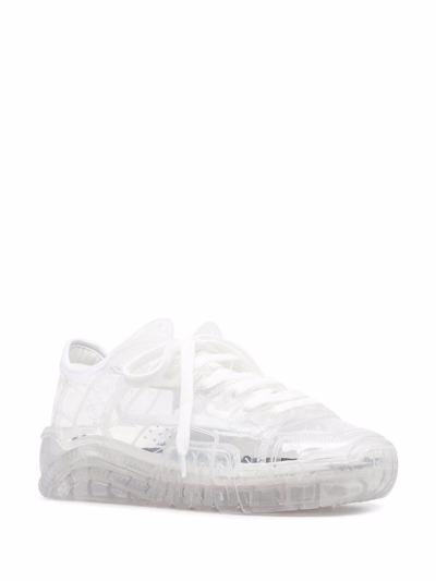 Shop Gcds Transparent Skate Sneakers In White