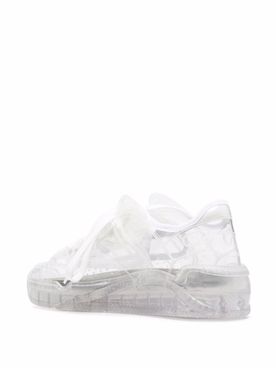 Shop Gcds Transparent Skate Sneakers In White
