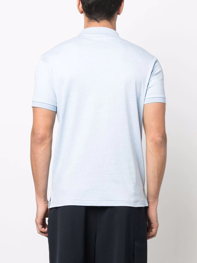 Polo Ralph Lauren Polo Pony Logo-embroidered Polo Shirt In Blue