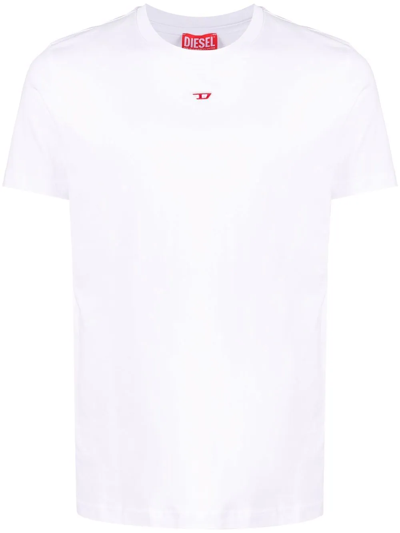 Shop Diesel T-diegor-d Logo-appliqué T-shirt In White